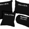 Black Outdura Fabric Weather Resistant Pillow (pfa770H)