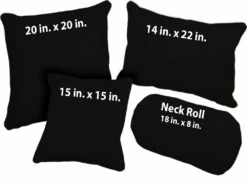 Black Outdura Fabric Weather Resistant Pillow (pfa770H)