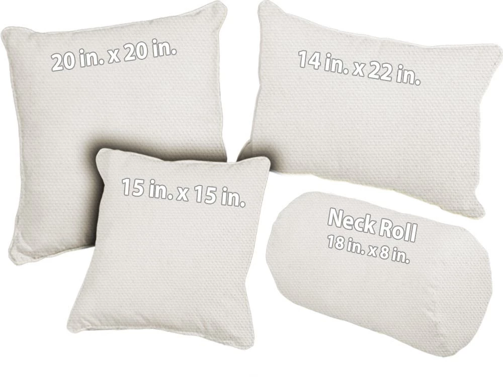 Natural White Outdura Fabric Weather Resistant Pillow (pfa758H) 1 Natural White Outdura Fabric Weather Resistant Pillow (pfa758H)