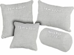 Antwerp Linen Throw Pillows - Bone