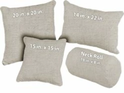 Antwerp Linen Throw Pillows - Natural