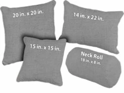 Antwerp Linen Throw Pillows - Sterling