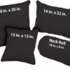 Black Organic Cotton Sateen Throw Pillows