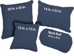 Blue - Organic Cotton Duck Throw Pillows