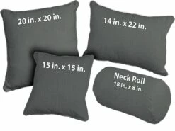 Charcoal - Linen Throw Pillows