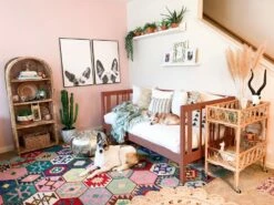 The Dappled Path Natural Bed Frame Cherry - Choose Size