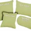 Green Organic Cotton Sateen Throw Pillows
