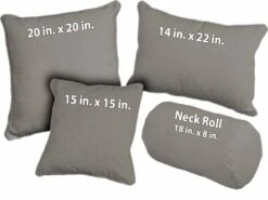 Grey Linen Throw Pillow - FA301