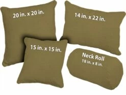 Khaki - Organic Cotton Duck Throw Pillows