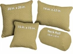 Khaki Linen Throw Pillow