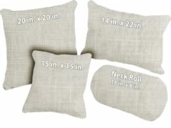 Lena Linen Throw Pillows - Birch
