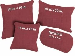 Lena Linen Throw Pillows - Burgundy