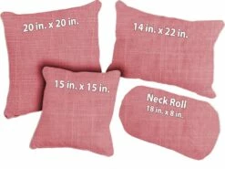 Lena Linen Throw Pillows - Coral Reef