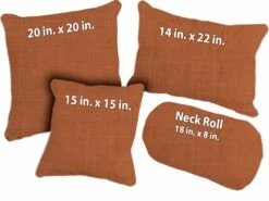 Lena Linen Throw Pillows - Spice