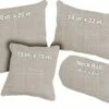 Lena Linen Throw Pillows - Wheat