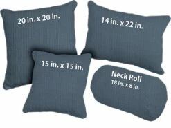 Leslie Navy Throw Pillows