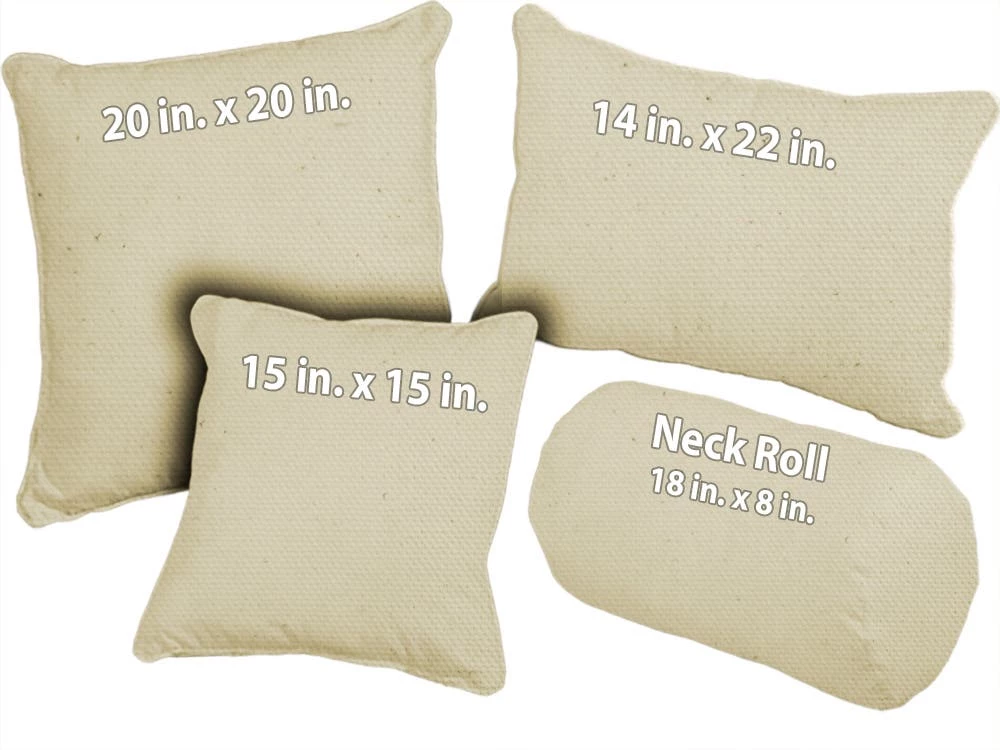 Natural - Organic Cotton Duck Throw Pillows 1 Natural - Organic Cotton Duck Throw Pillows