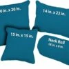 Oz Teal Green Outdura Fabric Weather Resistant Pillow (pfa763H)