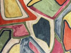 Reggie Patterned Linen Futon Cover - Paintbox