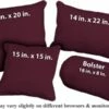 Burgundy Outdura Fabric Weather Resistant Pillow (pfa757H)