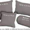 Cadet Grey Outdura Fabric Weather Resistant Pillow (pfa759H)