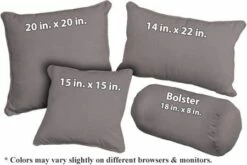 Cadet Grey Outdura Fabric Weather Resistant Pillow (pfa759H)