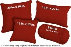 Cardinal Red Outdura Fabric Weather Resistant Pillow (pfa784H)