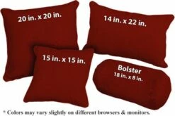 China Red Outdura Fabric Weather Resistant Pillow (pfa756H)