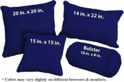 Classic Royal Blue Outdura Fabric Weather Resistant Pillow (pfa769H)