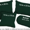 Forest Green Outdura Fabric Weather Resistant Pillow (pfa766H)