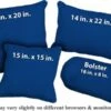 Pacific Blue Outdura Fabric Weather Resistant Pillow (pfa774H)