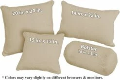 Sandstone Outdura Fabric Weather Resistant Pillow (pfa782H)