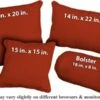 Terracotta Outdura Fabric Weather Resistant Pillow (pfa754H)