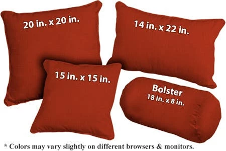 Terracotta Outdura Fabric Weather Resistant Pillow (pfa754H) 1 Terracotta Outdura Fabric Weather Resistant Pillow (pfa754H)