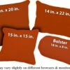 Rust Washable Polyester Pillows (pfa905)