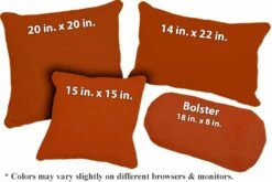 Rust Washable Polyester Pillows (pfa905)