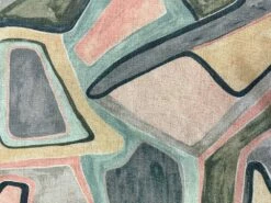 Reggie Patterned Linen Futon Cover - Sorbet