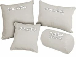 Cream Velvet Microfiber Throw Pillows