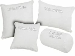 White Organic Cotton Sateen Throw Pillows